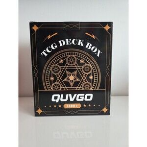 QUVGO TCG Deck Box 1800+ Card Storage PU Leather Magnetic Closure – Open Box